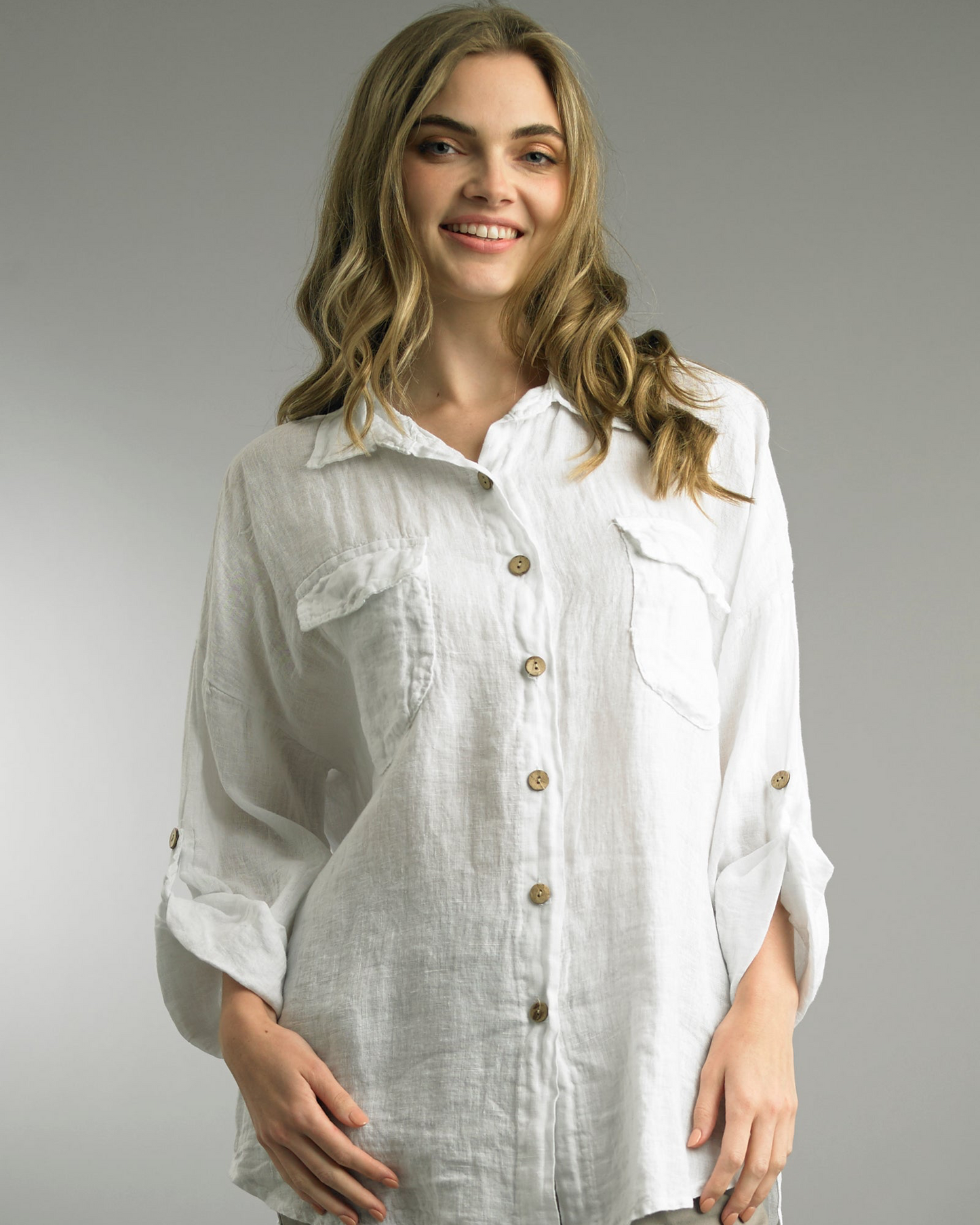 1-Pocket Button Top
