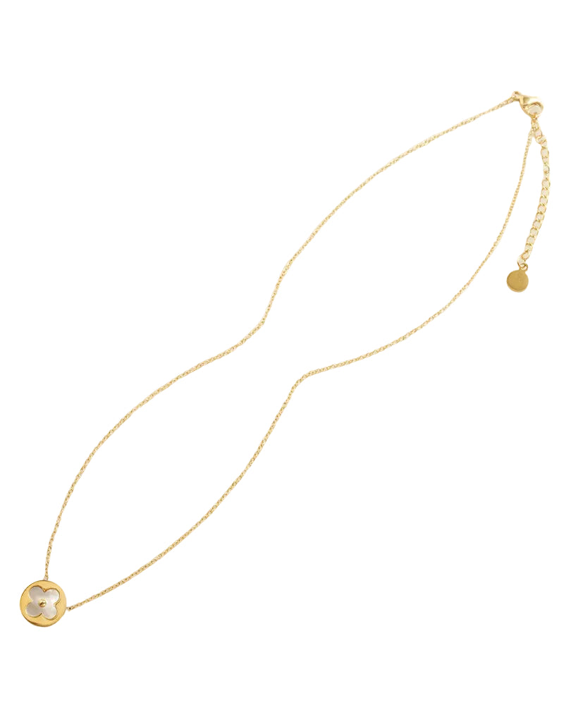 SS 16" Gold Neck w/MOP Clover