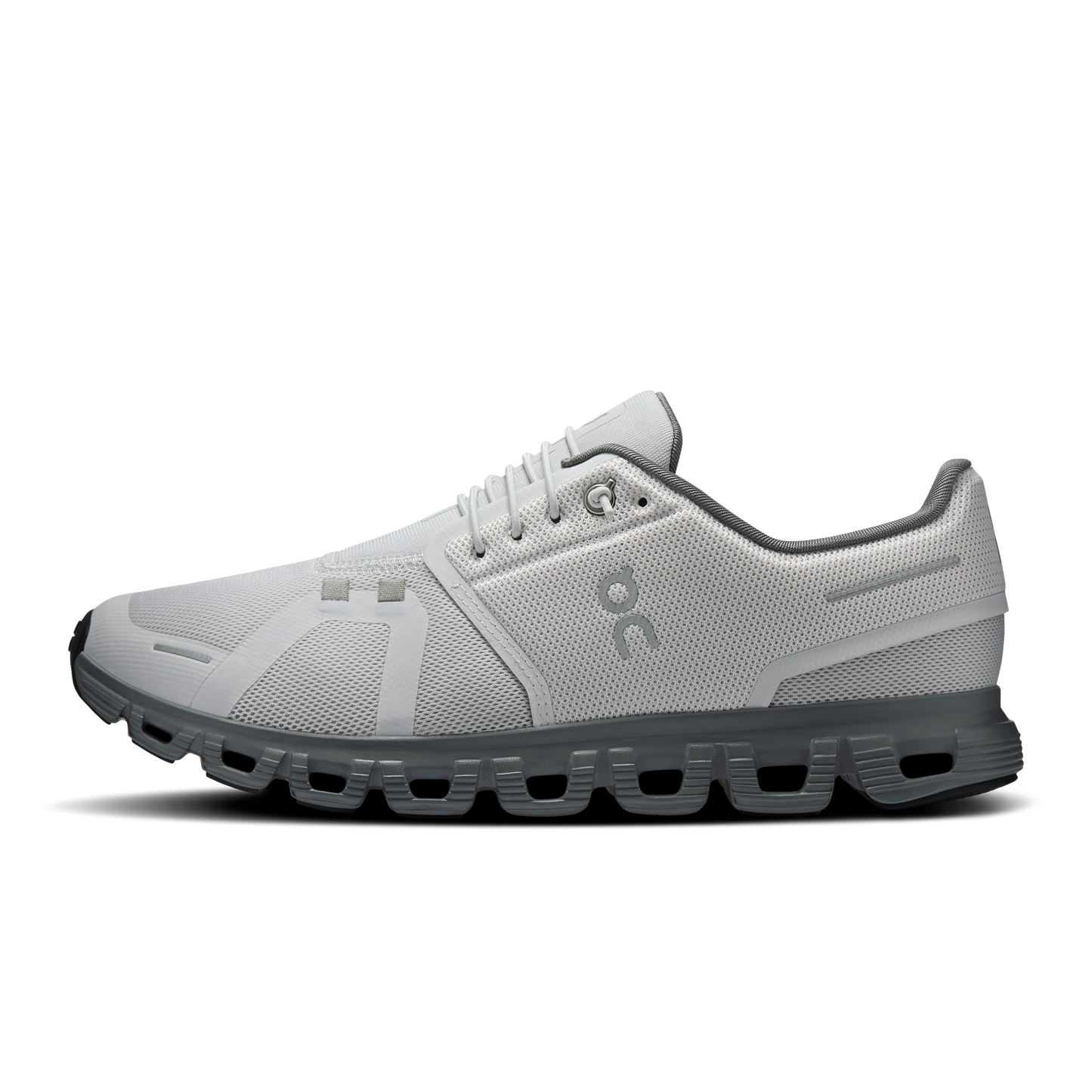 Cloud 6 M - Wolf/Rock men's running shoe in white and gray by ON RUNNING from HCO Men's Shoes