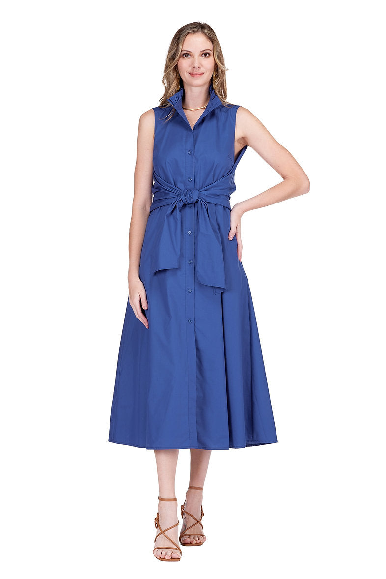 BACK WRAP MAXI DRESS NAVY G / Medium