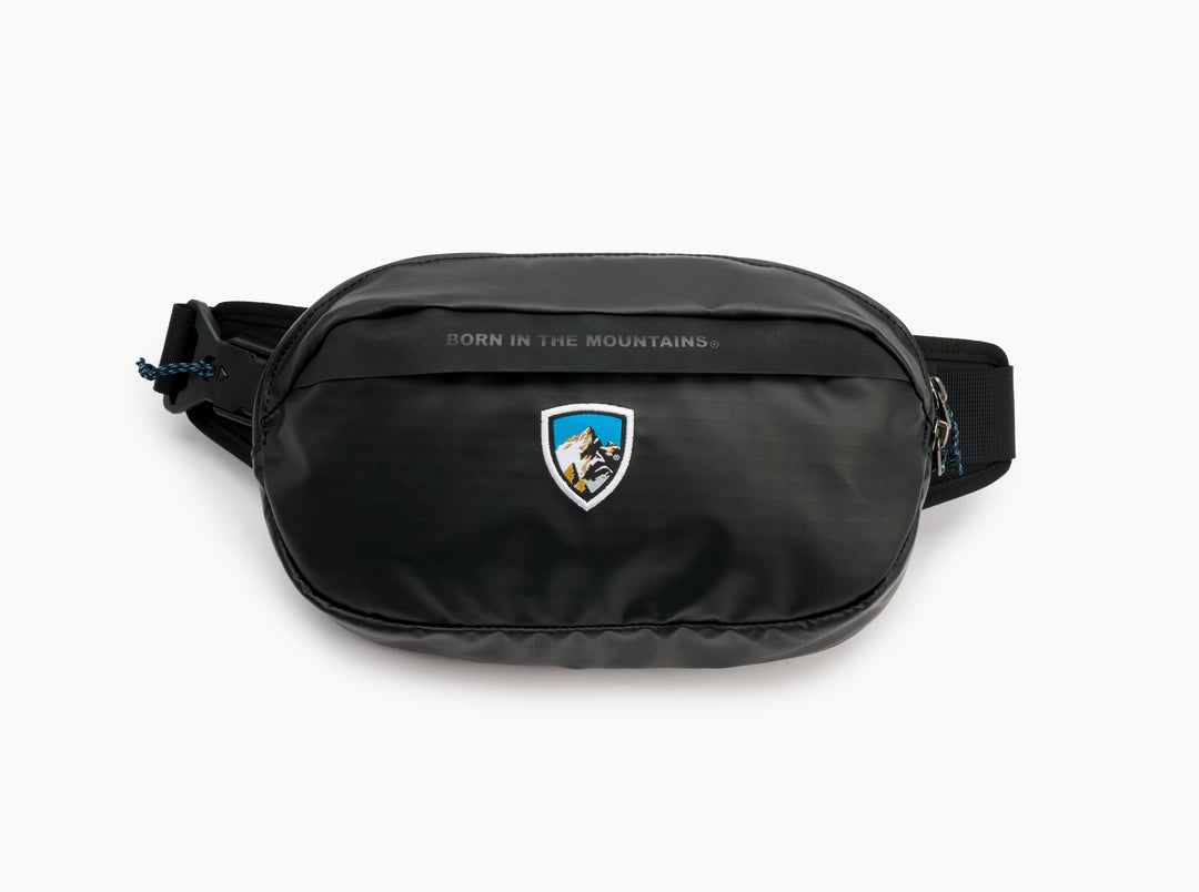 Eskape Sling Pack - Pirate Black by KUHL with mountain emblem, durable nylon, Bags and Active collections