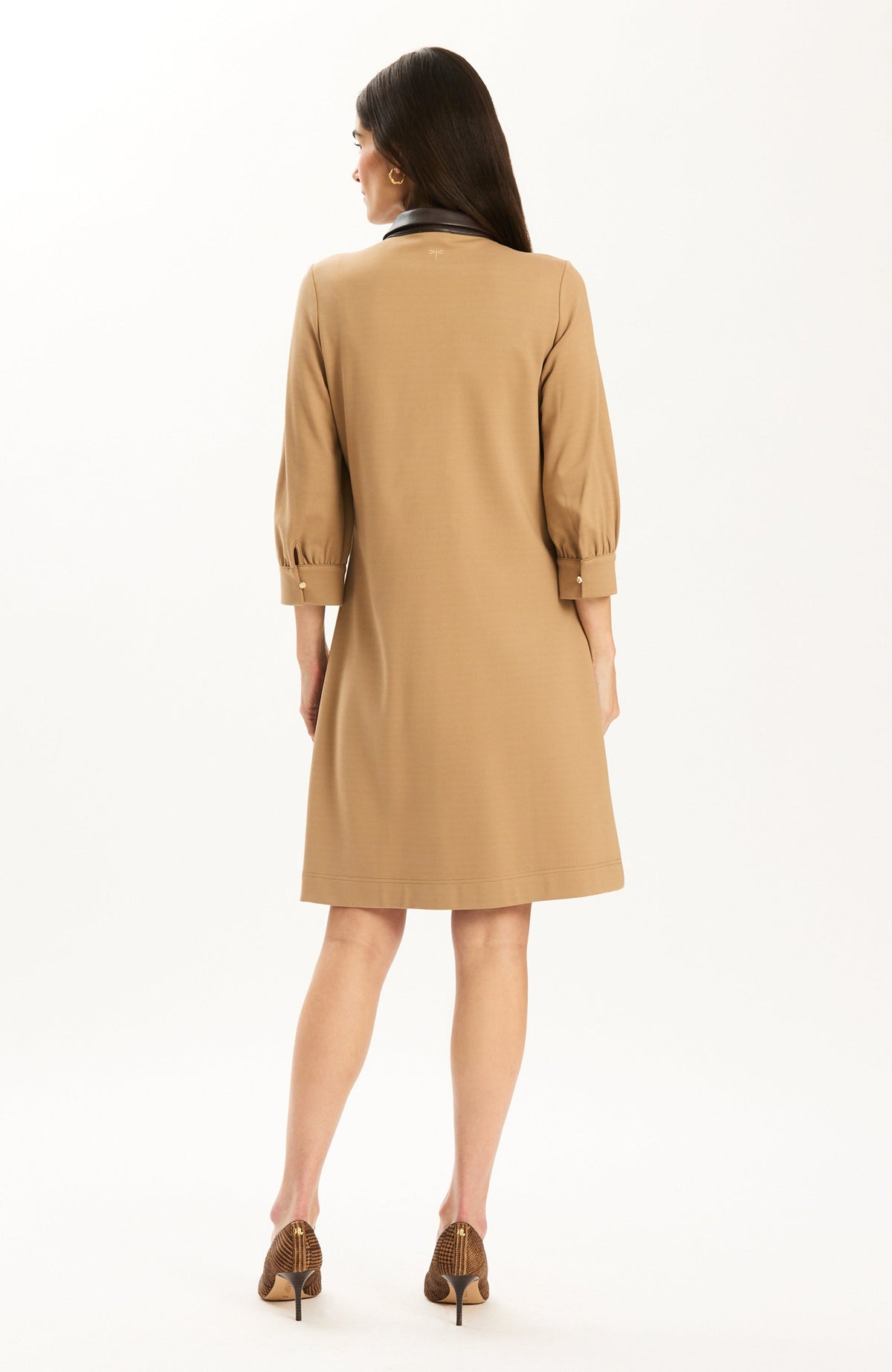 Kat Ponte Dress - Latte