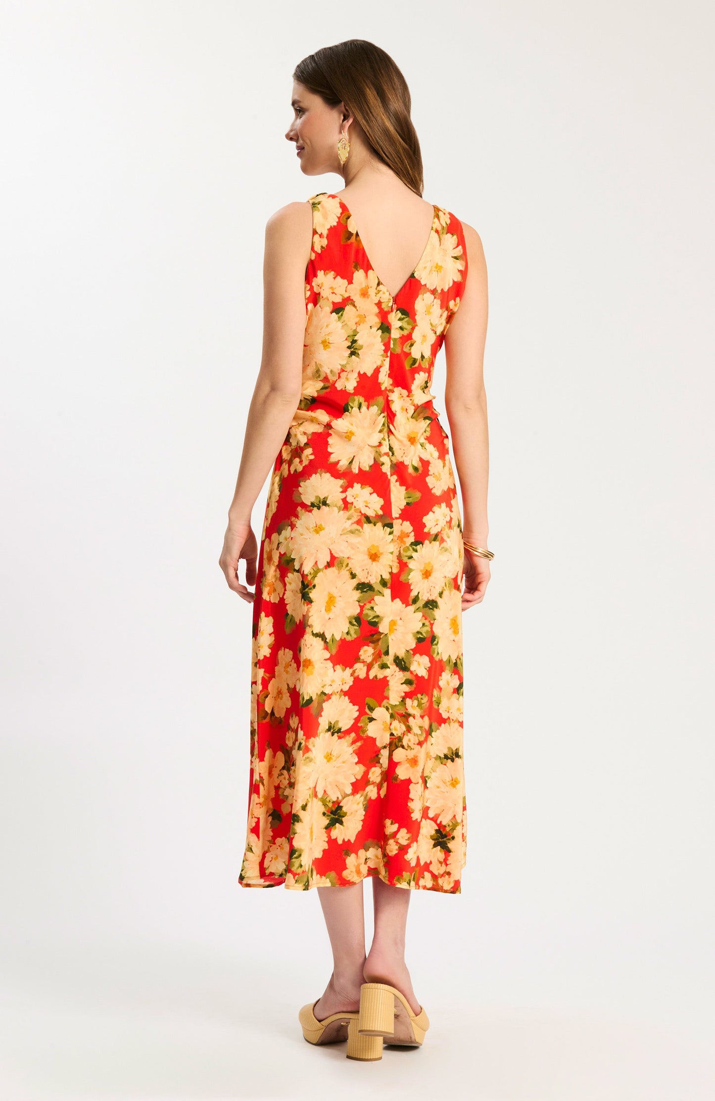 Leigh Silk Grenadine Floral Dress
