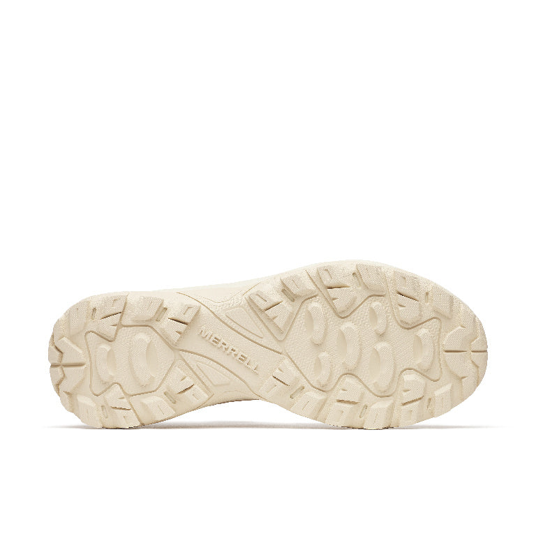 Tempo Sol W - Talc hiking shoe sole in beige with rugged tread, MERRELL Women's Shoes HCO