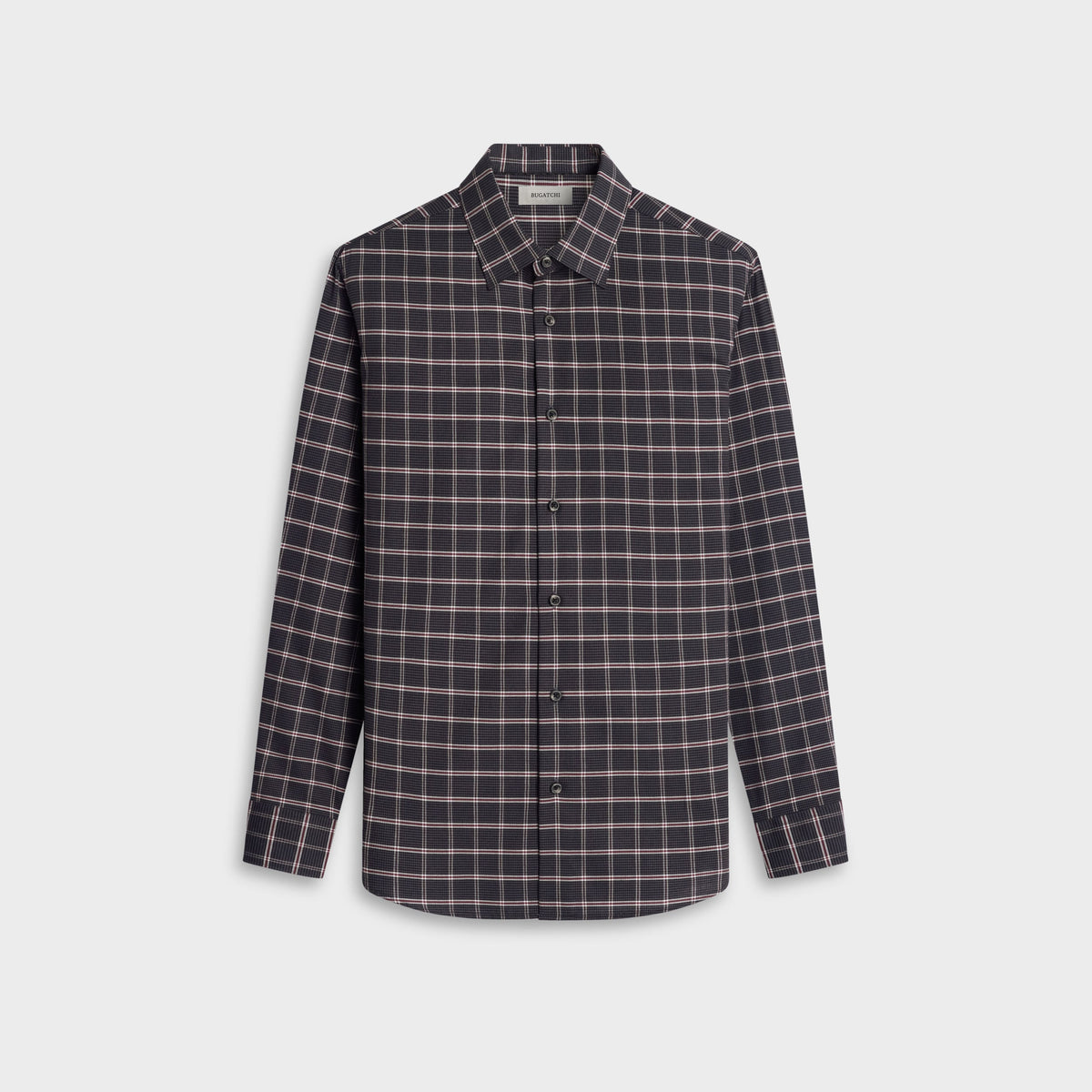 Julian Houndstooth Plaid Shirt - Anthracite