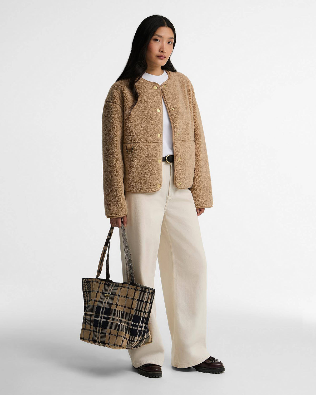 Layla Tartan Large Tote Bag - Birchwood Dress Tartan