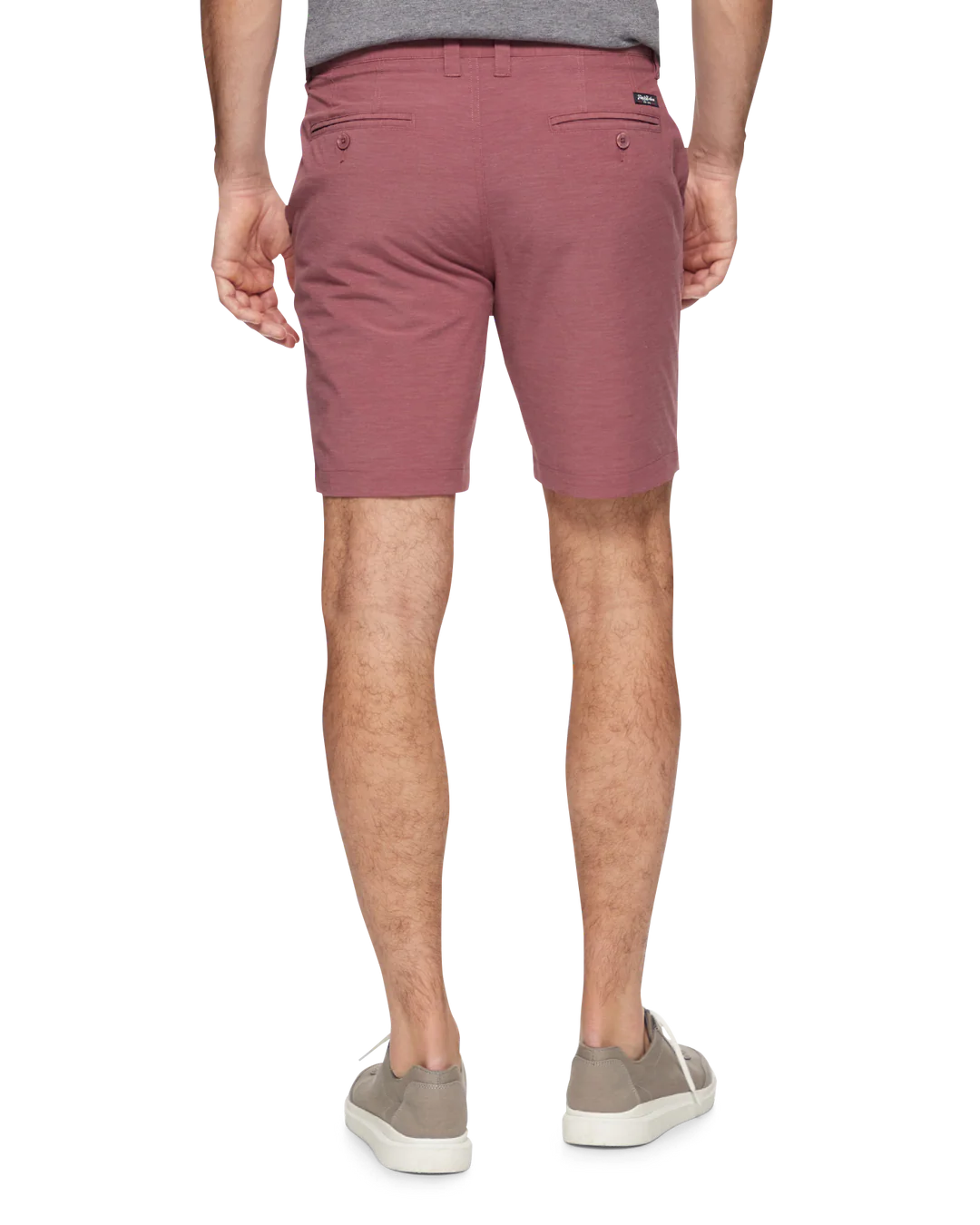 COTTON BLEND ANY-WEAR PERFORMANCE SHORT - 8" INSEAM in mauve, stretch, quick drying by FLAG & ANTHEM