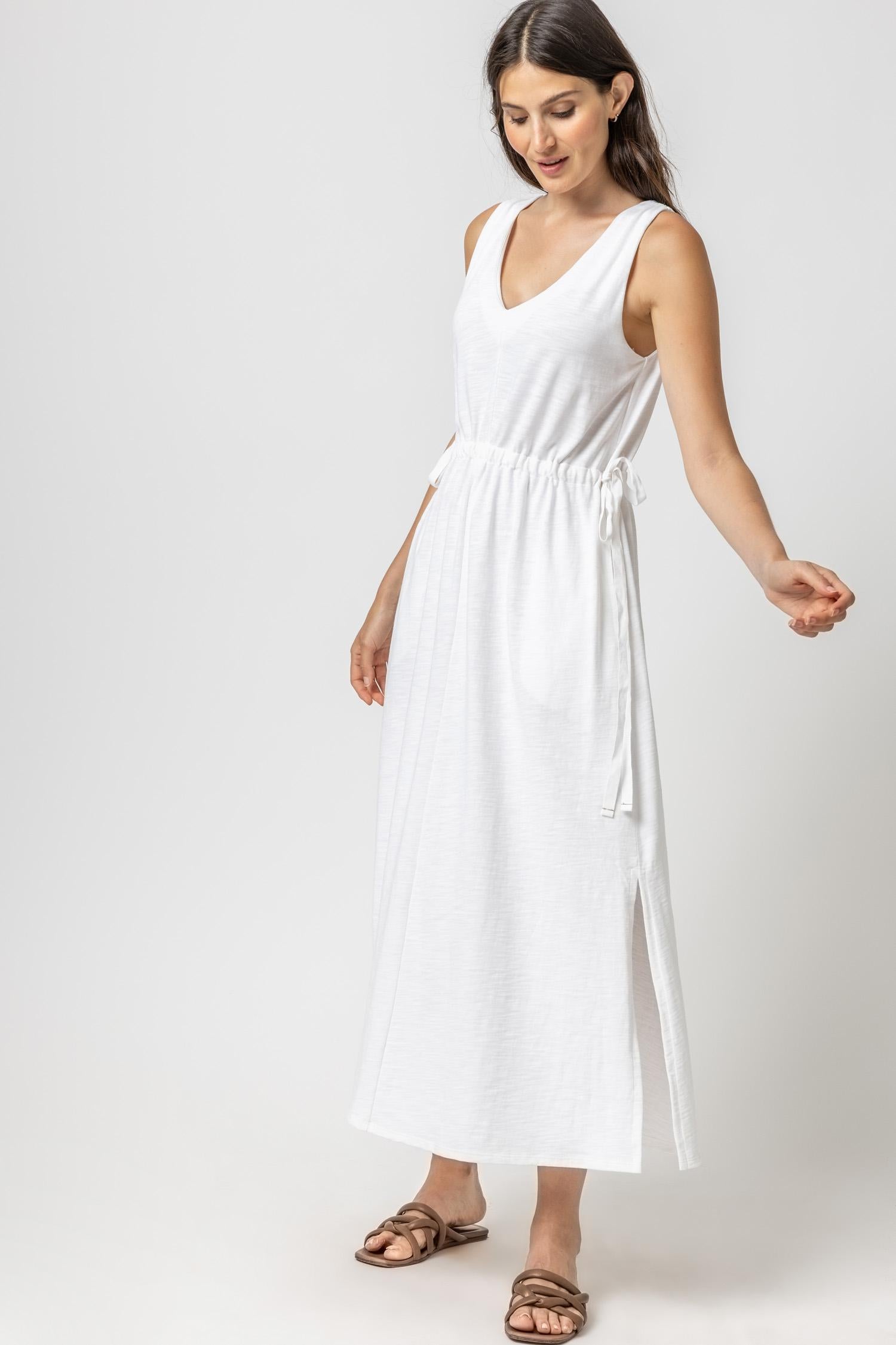 country maxi dress Drawcord Waist Maxi Dress White / Small
