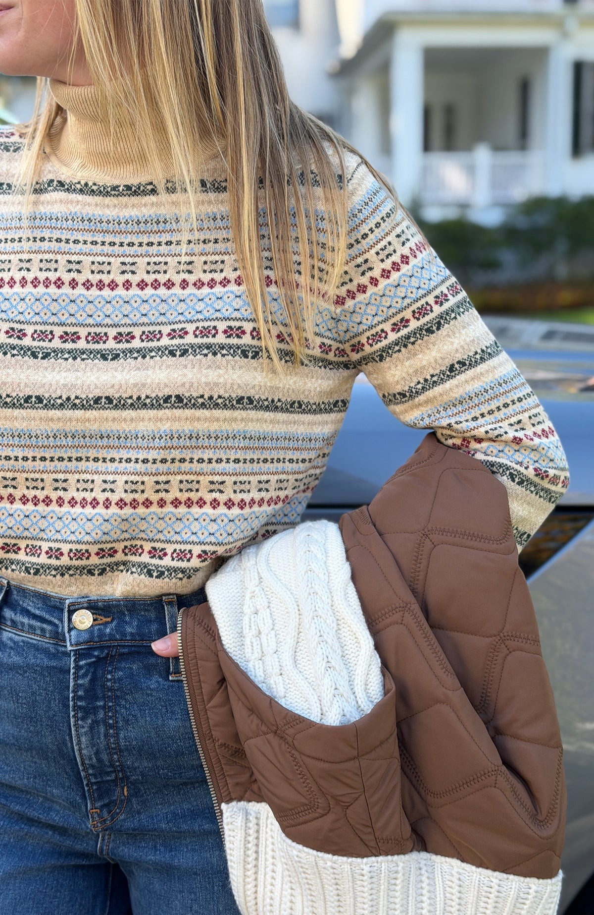 Jen Fair Isle Turtleneck Sweater
