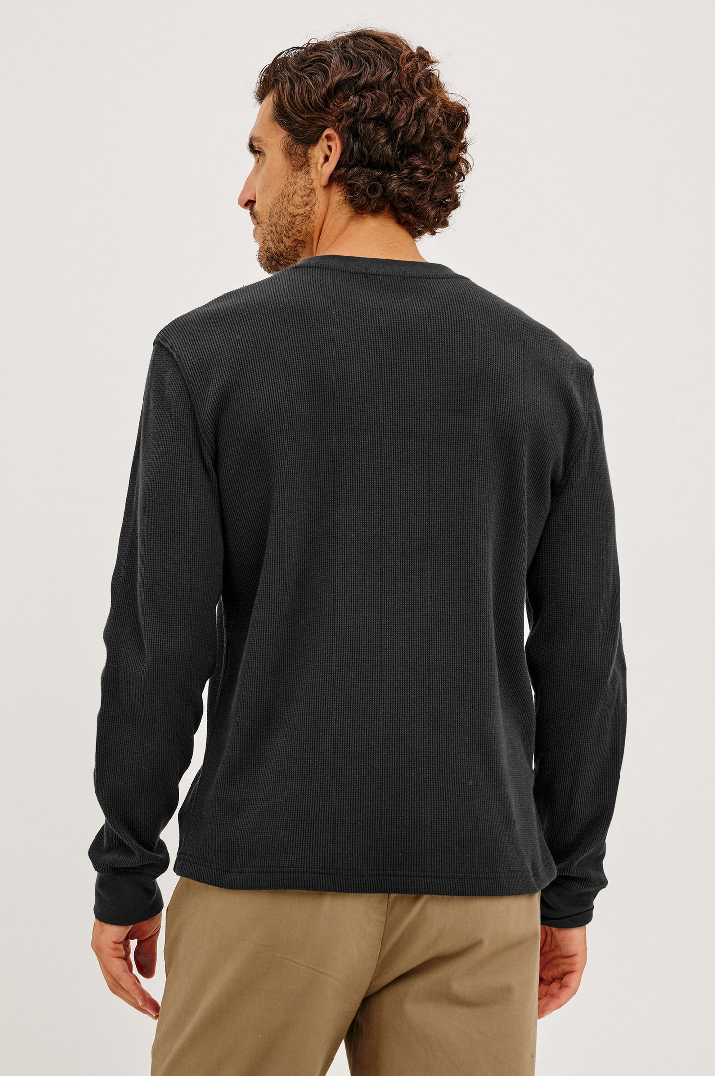 Smith Thermal - Onyx midweight black cotton blend pullover by RAILS, curated Fredericksburg Men's Sweaters