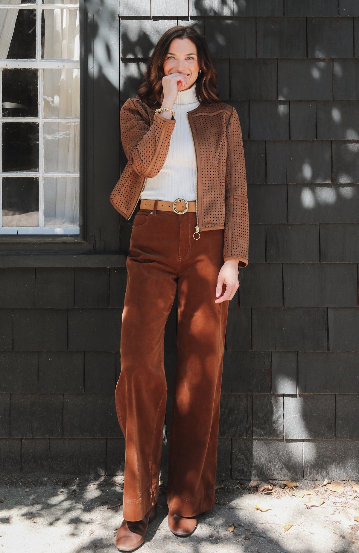 Scottie Corduroy Flare Leg Pant - Bison