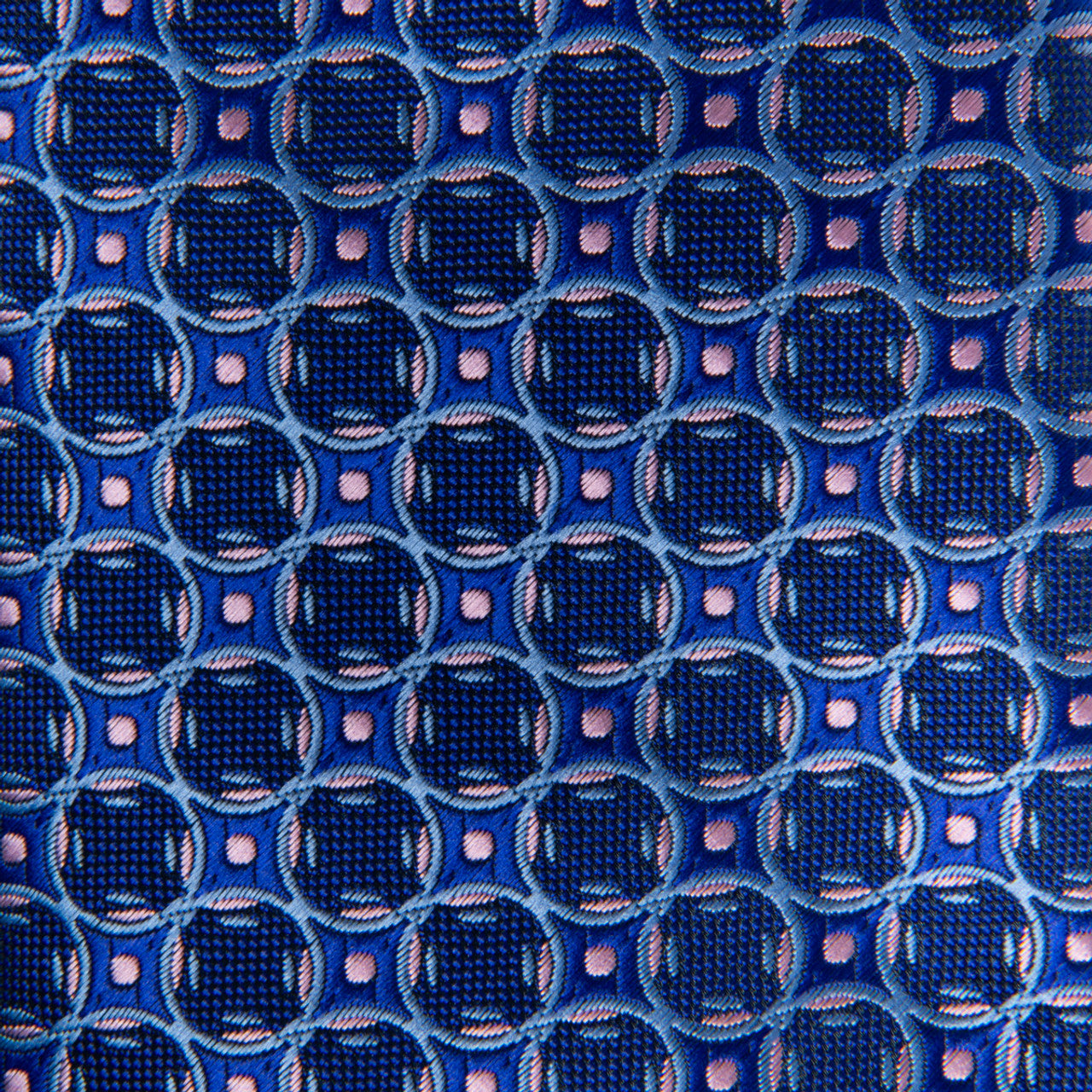 Men's Tie 5957 with blue microfiber poly geometric pattern by SELINI NEW YORK HCO Ties