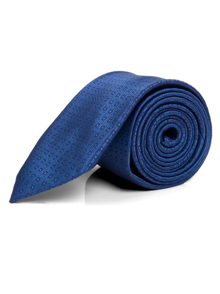 Men's Tie 5988 in navy with geometric pattern, SELINI NEW YORK HCO Ties Fredericksburg curated