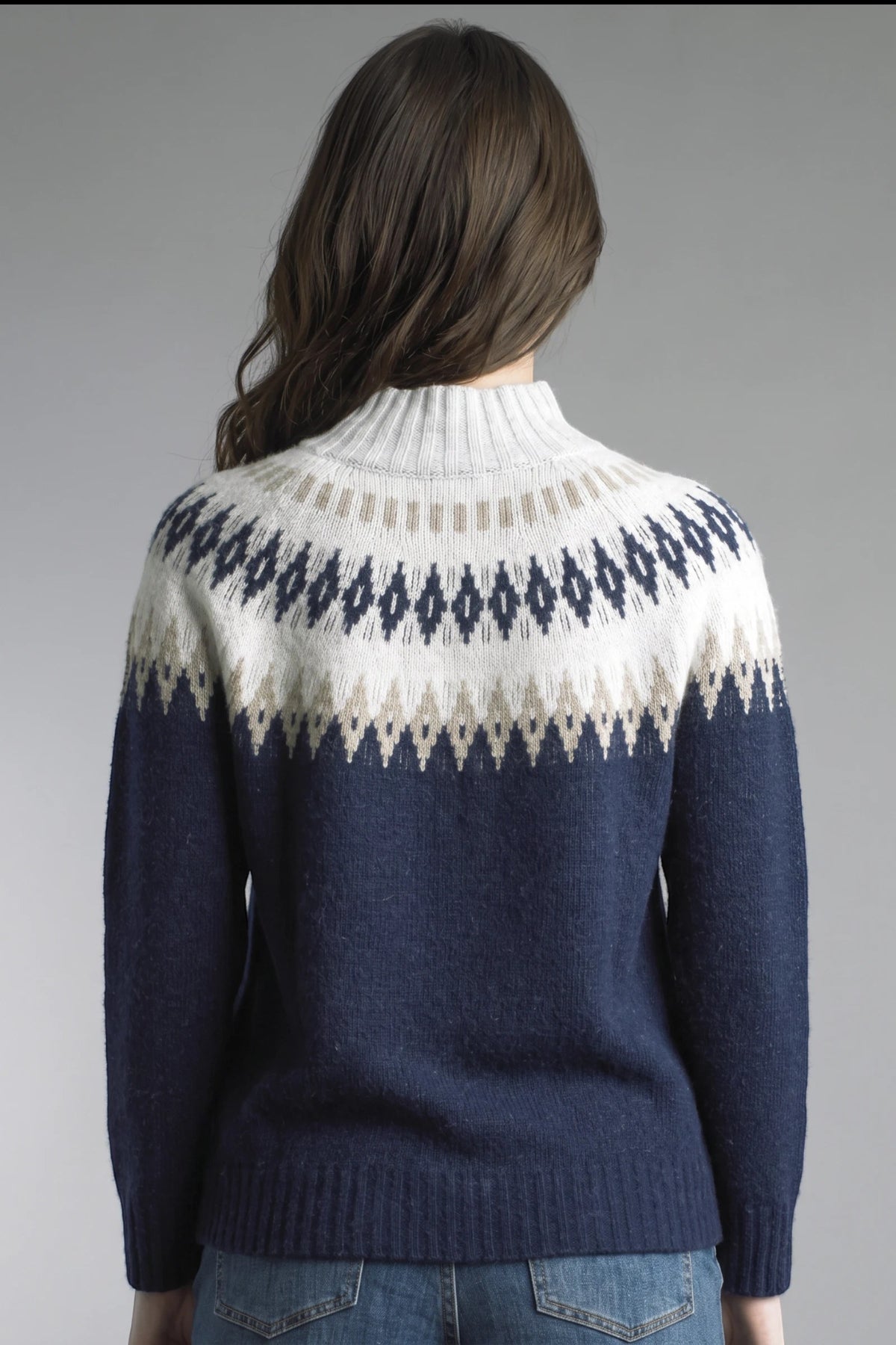 Vintage Mockneck Sweater - Navy