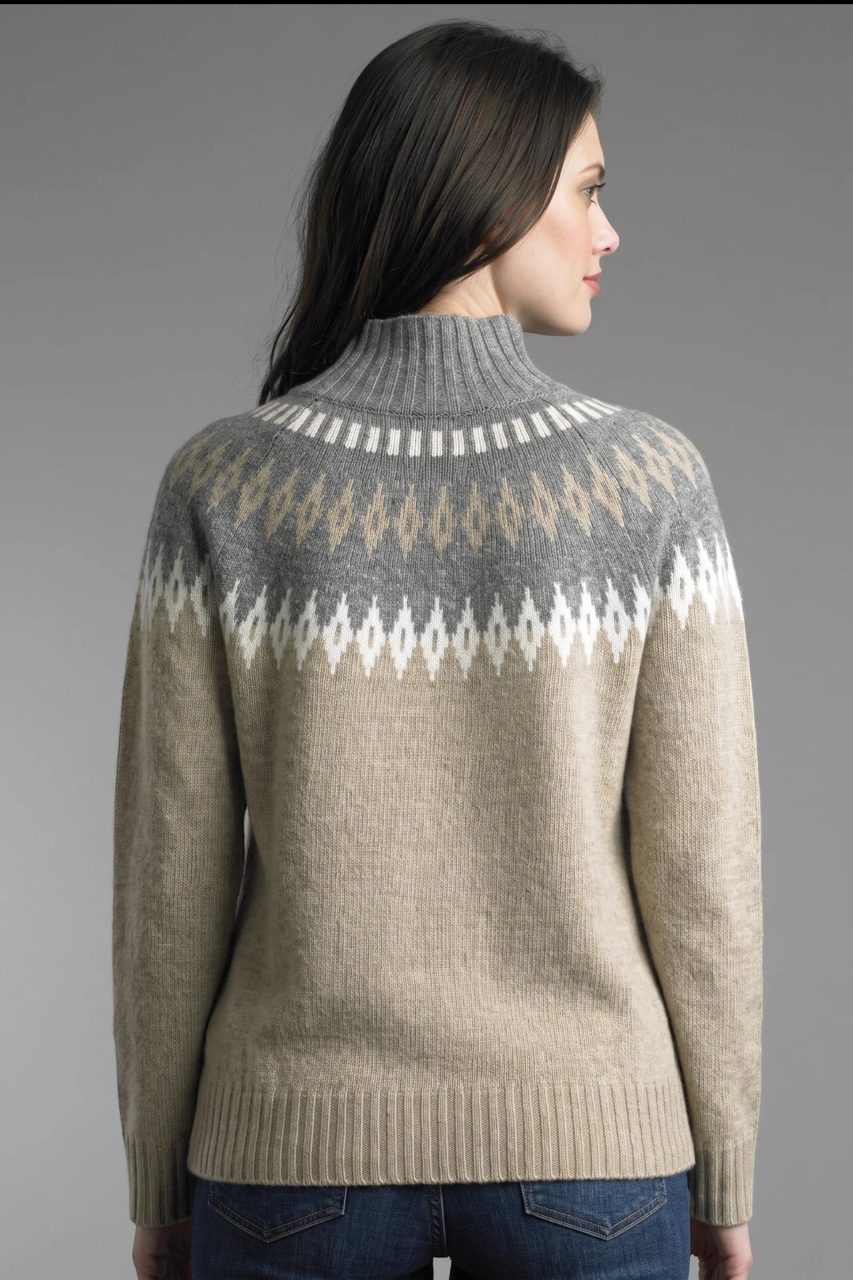 Vintage Mockneck Sweater - Gray