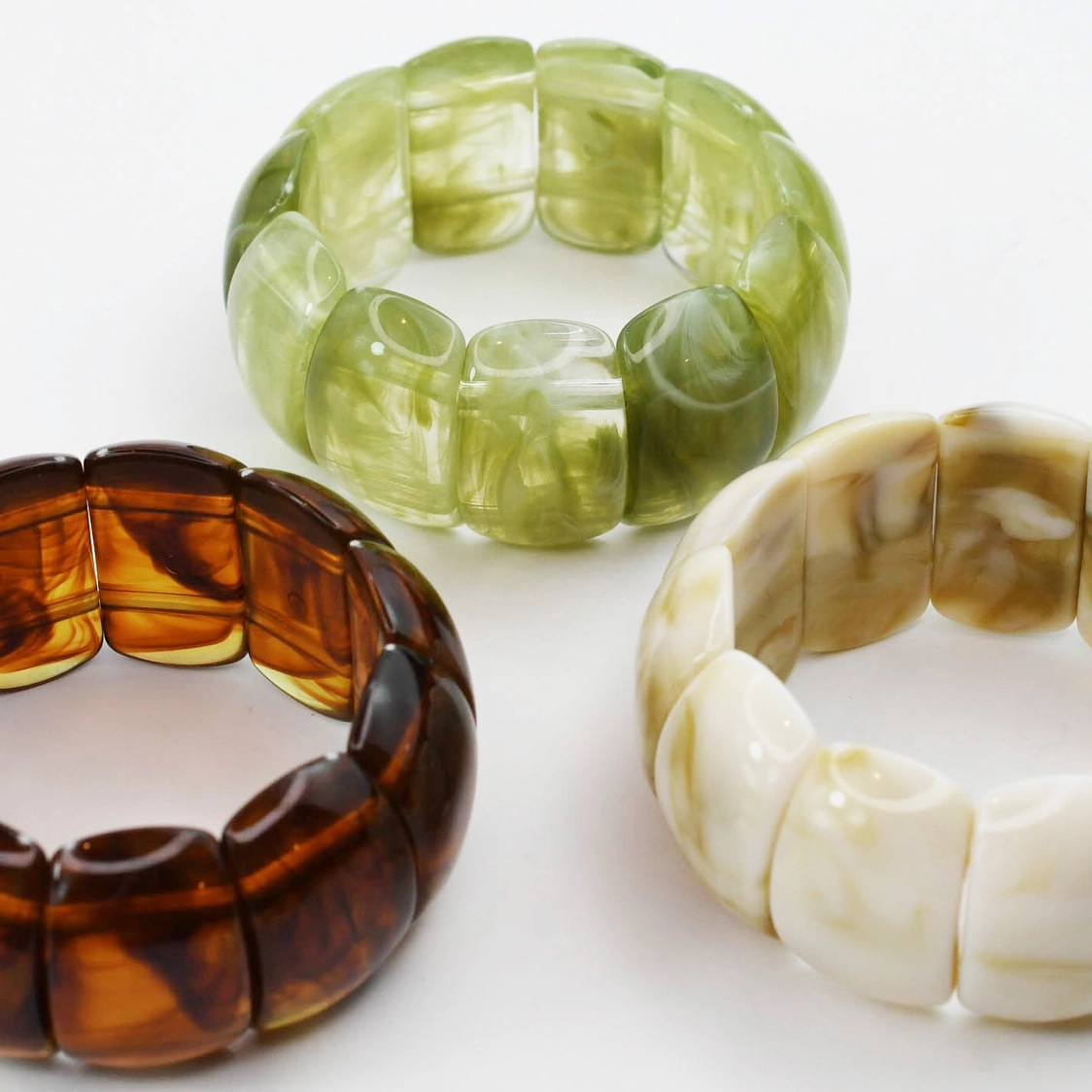 Polished Gem Bracelet - Brown