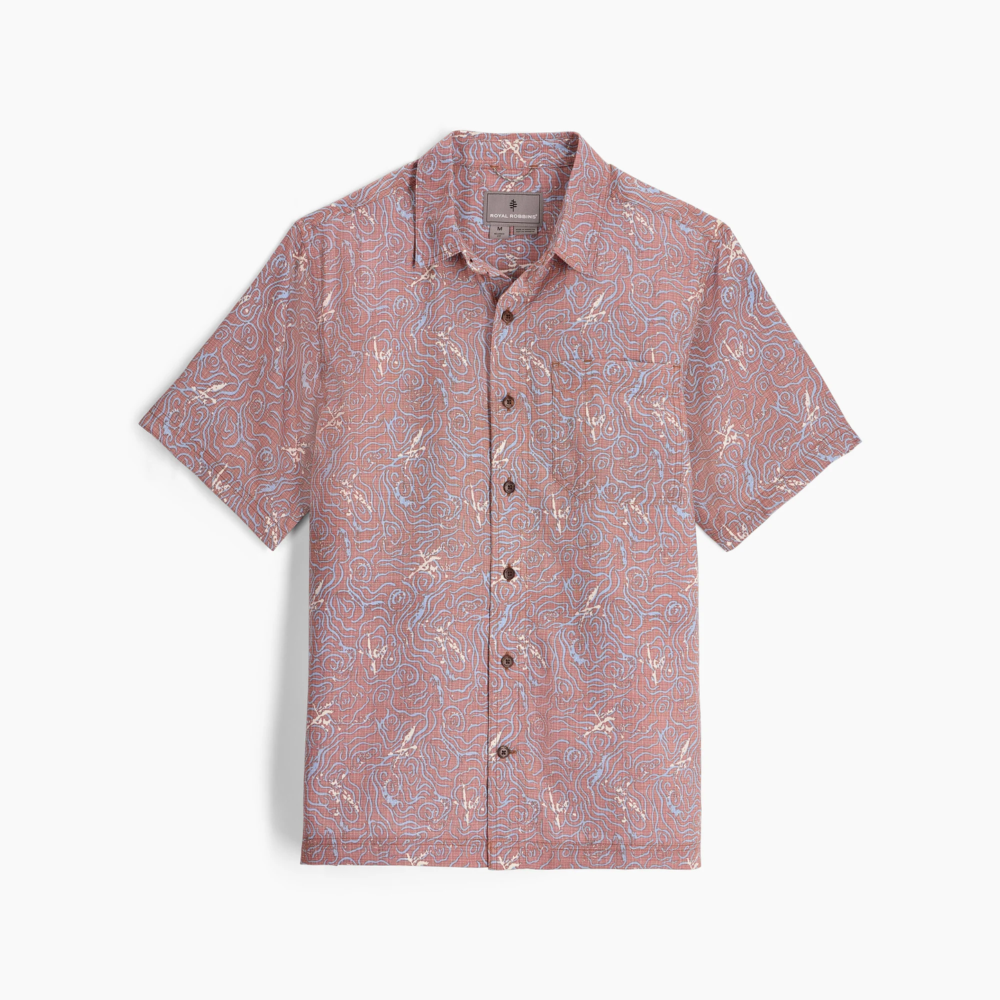 M Camino Pucker S/S - Mahogany Kayaker Pt, lightweight breathable shirt by ROYAL ROBBINS, curated Texas