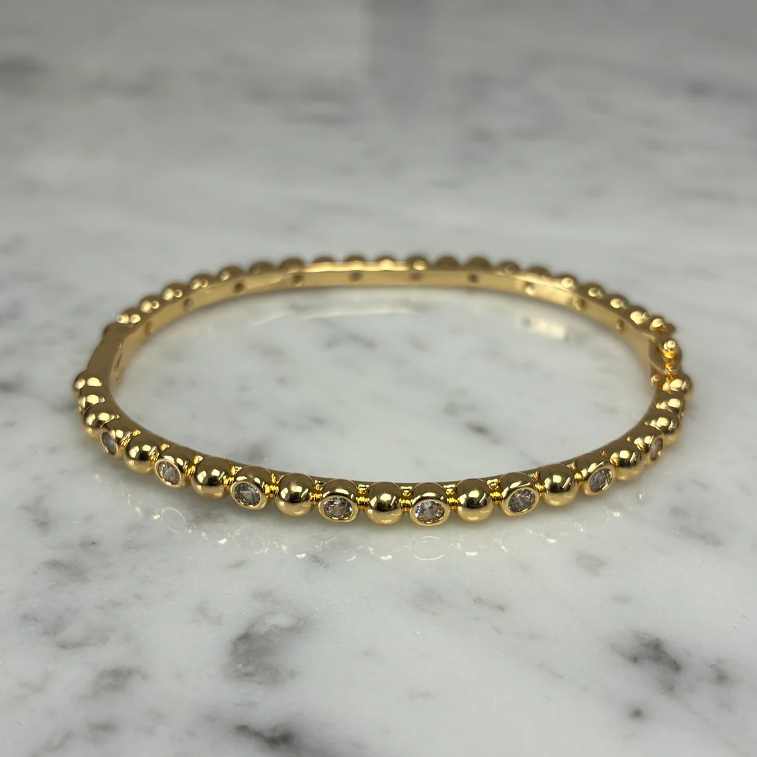 Bezel CZ Bangle