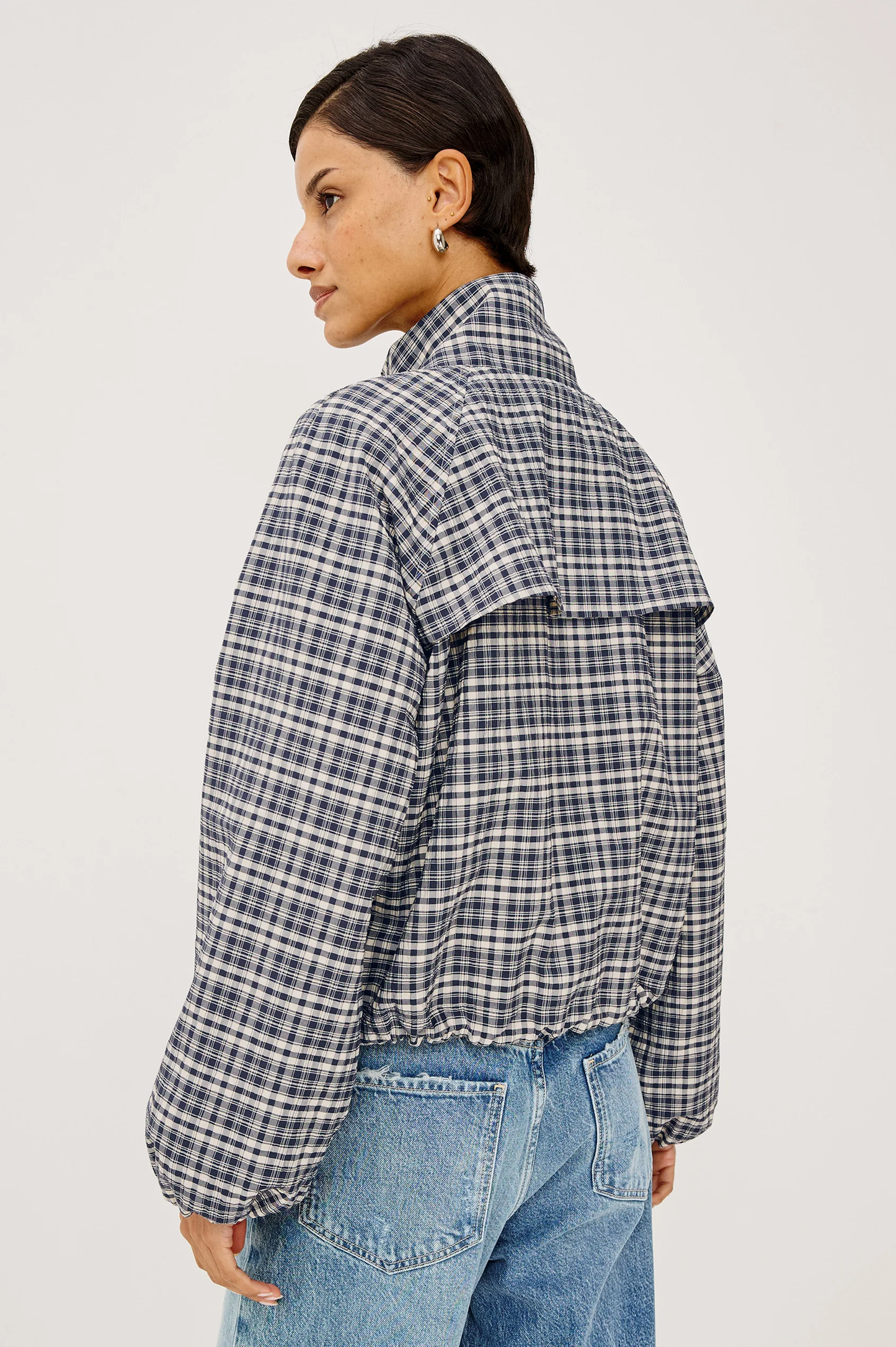Blake - Mini Check by RAILS women's checkered cropped jacket