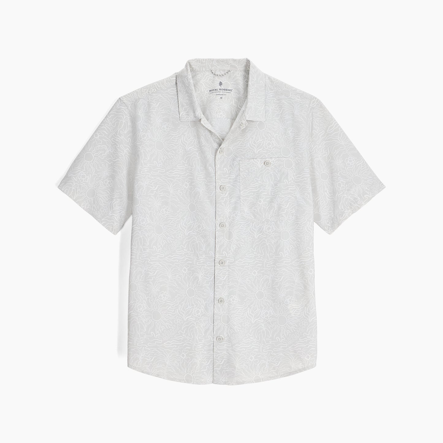 M Salathe Sun Shirt S/S - Soapstone Solar Pt, lightweight breathable sun-protective shirt by ROYAL ROBBINS