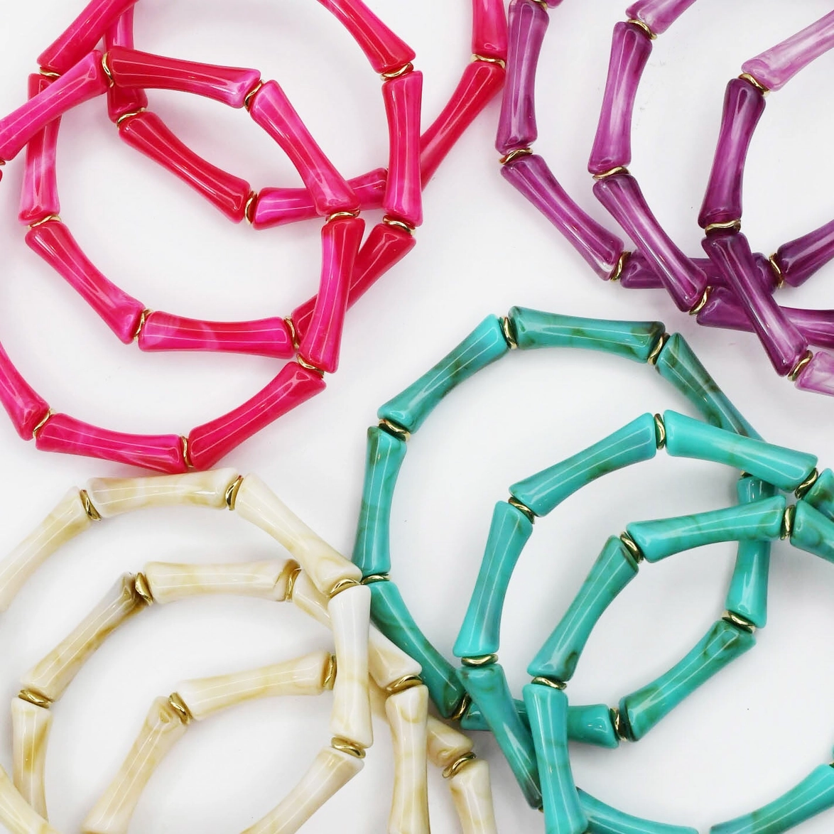 Bamboo Luxe Bracelet - Pink