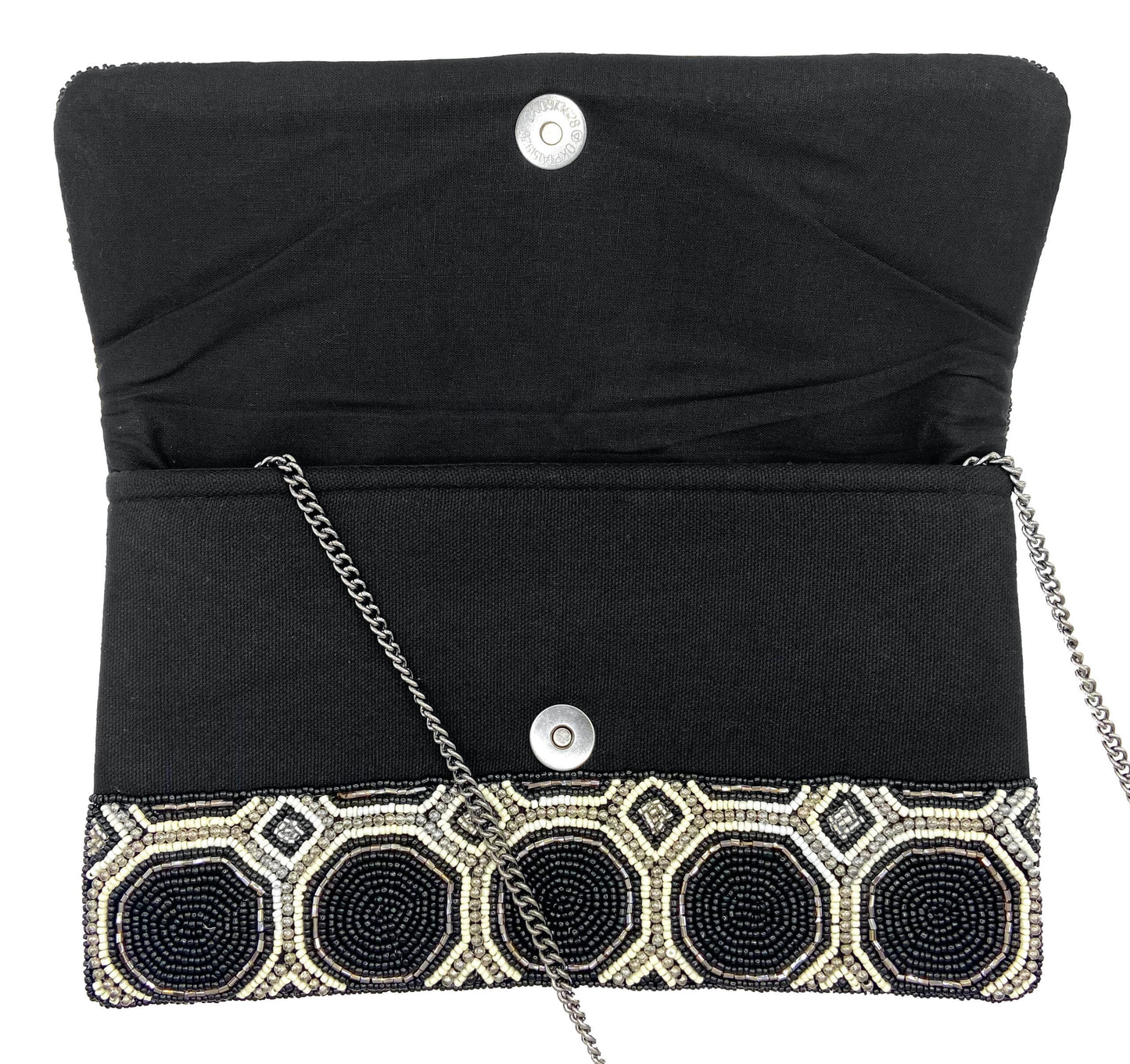 Black And White Octagon Clutch