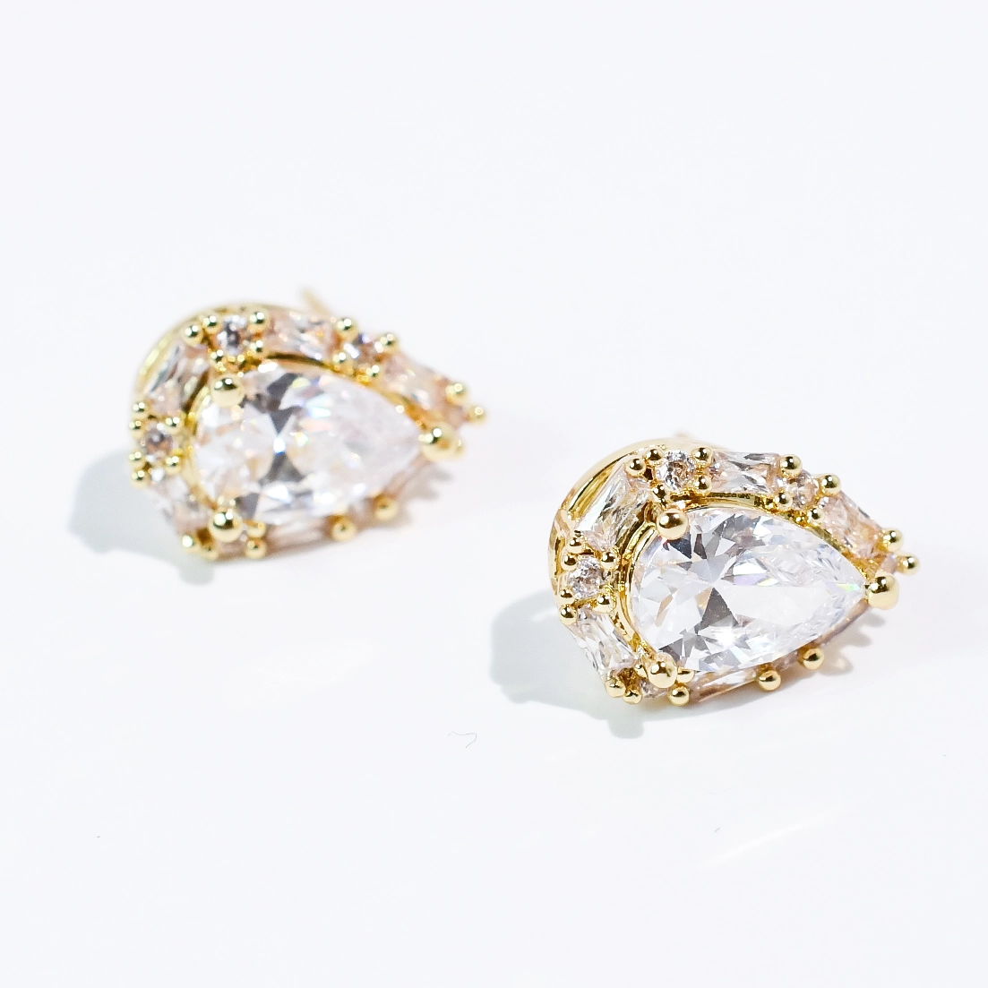 Drop Crystal Stud