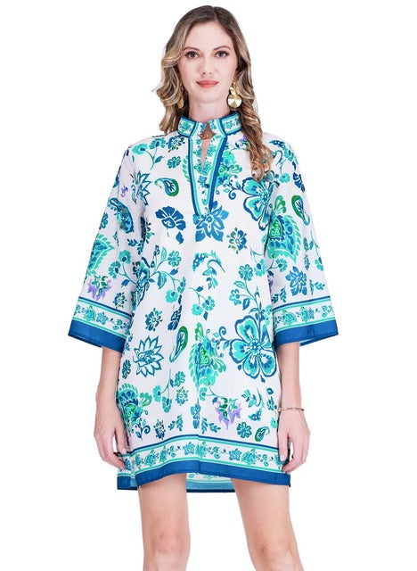 Placket Dress - Blue Whisper