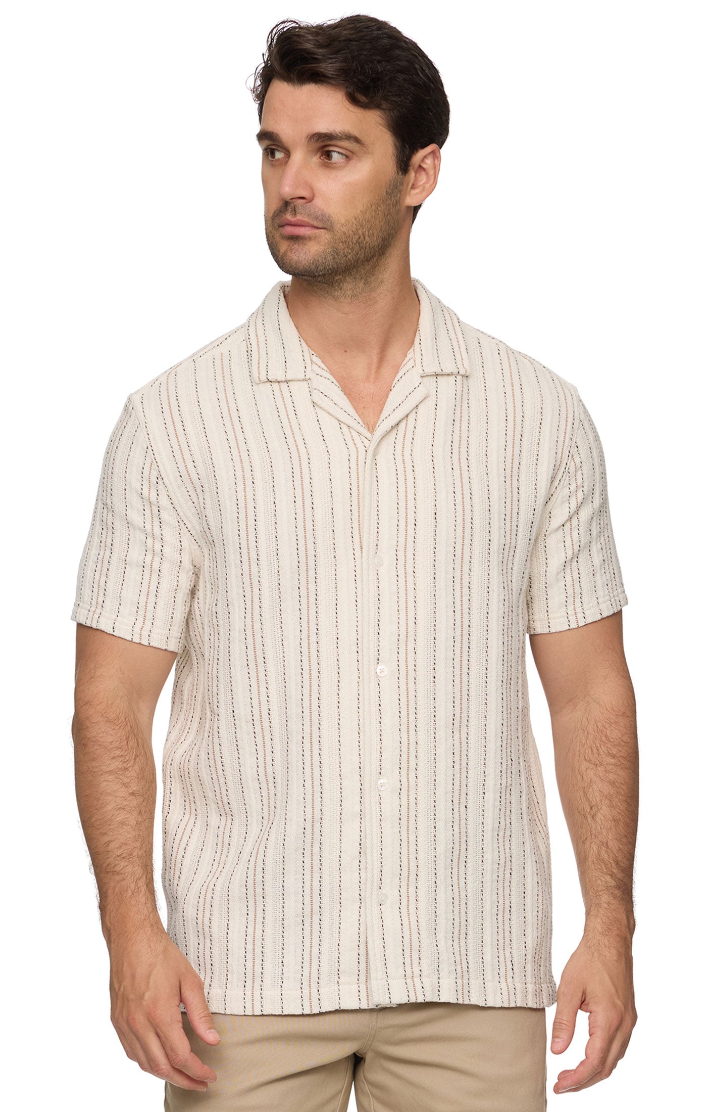 Newcomb SS Textured Camp Collar Shirt