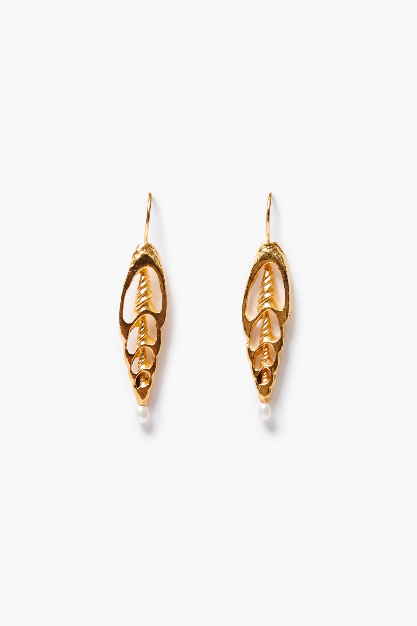 EG-5994 gold plated sterling silver earrings with freshwater pearl drop by CHAN LUU, Women's Jewelry HCO
