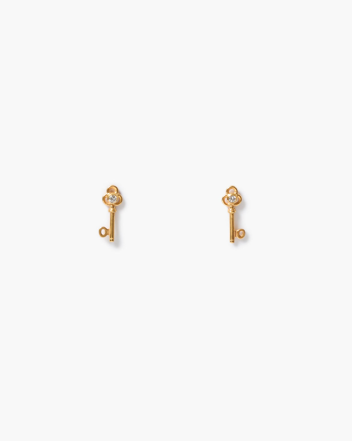 Diamond Key Earrings