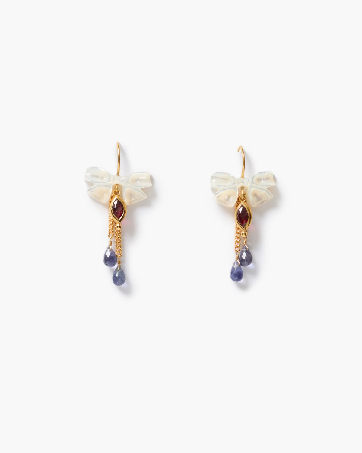 Dripping Bow Earrings - Multi