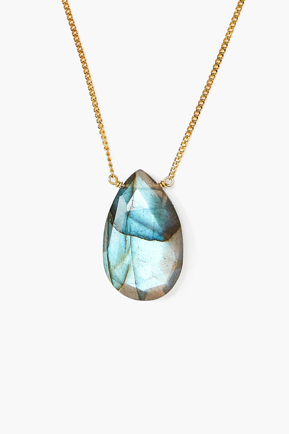 Pear Shape Labradorite Neck
