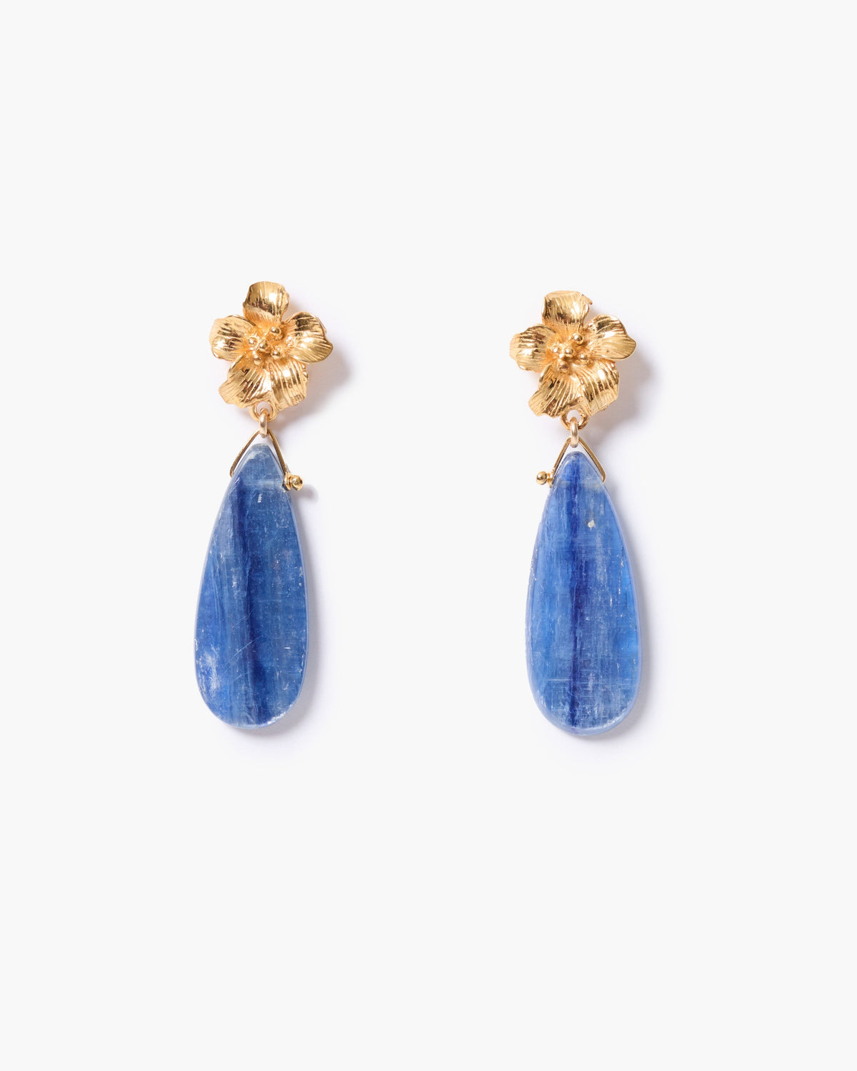 Hibiscus Drop Earrings Kyanite