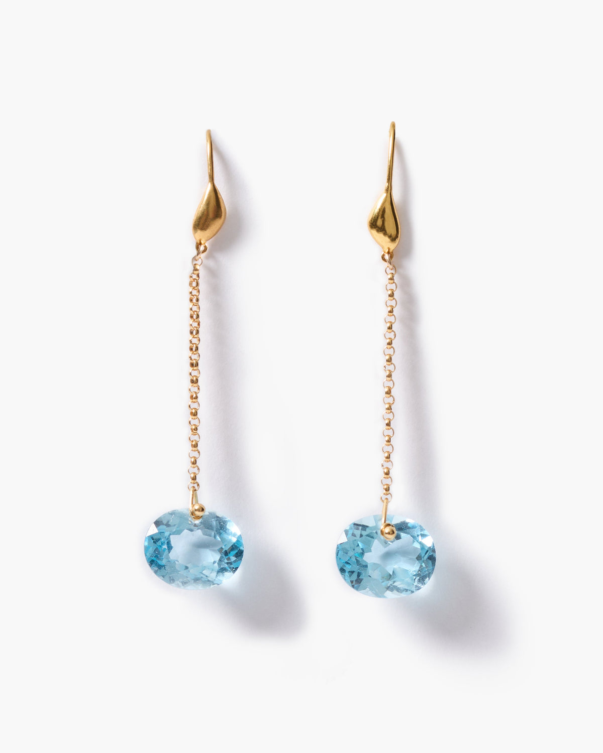 Camille Drop Earrings - Blue Topaz