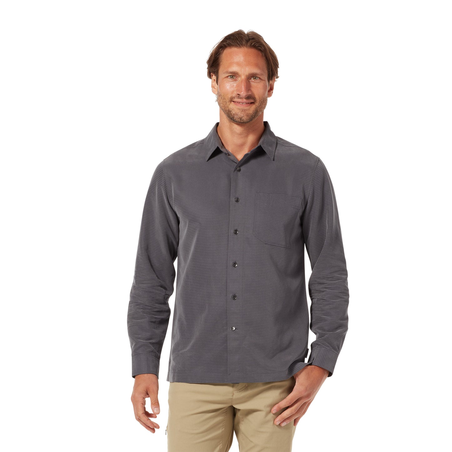 Desert Pucker Dry Long Sleeve - Asphalt