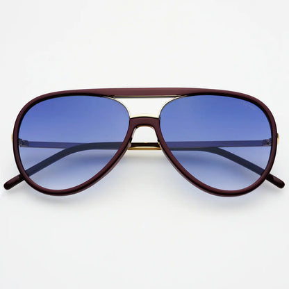Shay Aviator Sunglasses - Burgundy