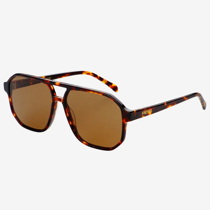 Billie Aviator Sunglasses - Dark Tortoise/Solid Brown