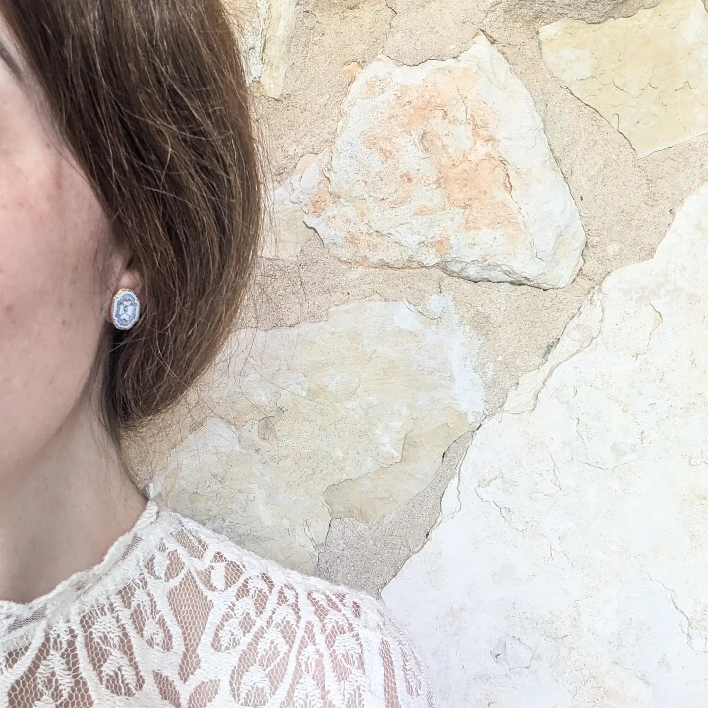 Henrietta Stud Earring - Taupe