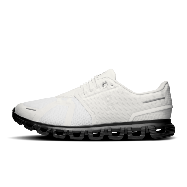 Cloud 6 M - White/Black by ON RUNNING, men's athletic shoe with cushioned sole from HCO Men’s Shoes