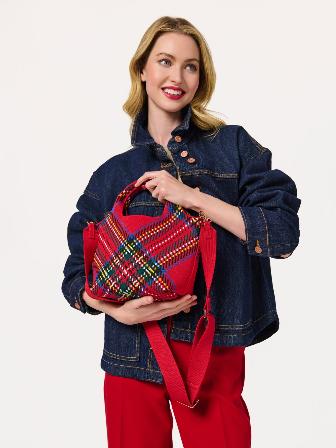 Robbie Plaid Mini Tote