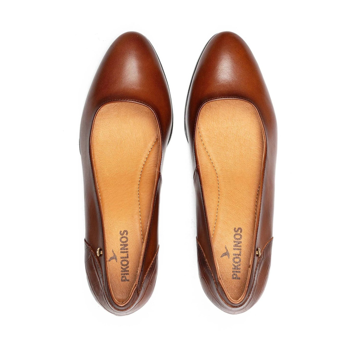 Calafat W1Z-5920C1 brown leather flats with cushioned insole, PIKOLINOS Women's Shoes HCO
