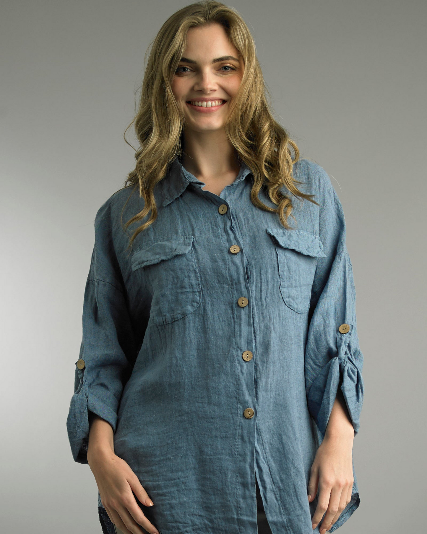 1-Pocket Button Top