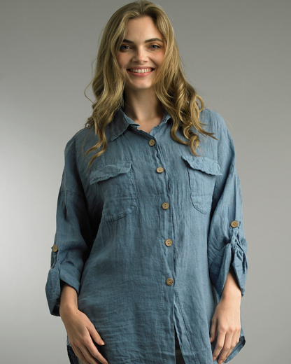 1-Pocket Button Top