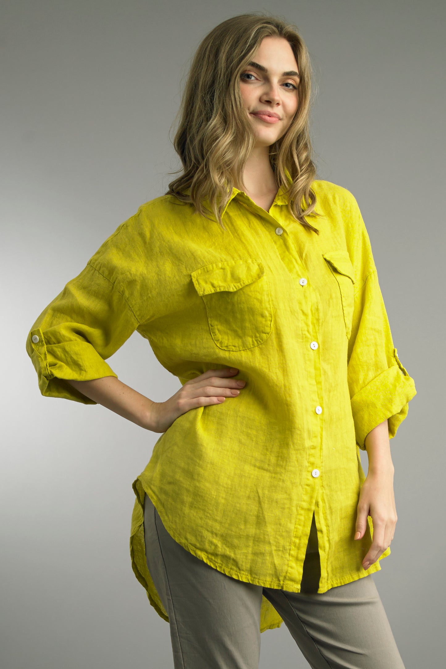 1-Pocket Button Top
