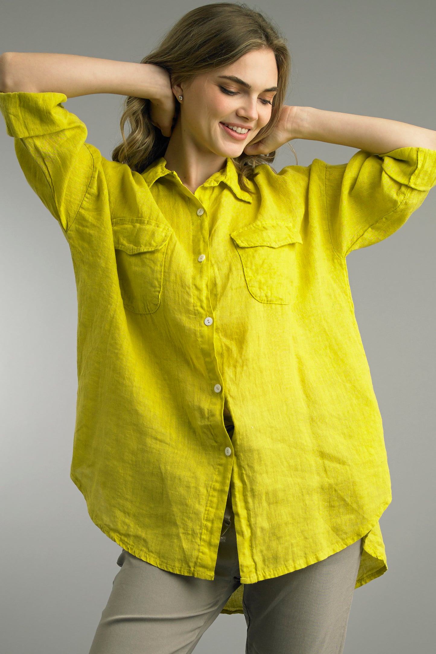 1-Pocket Button Top