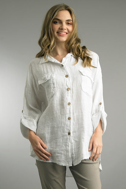 1-Pocket Button Top