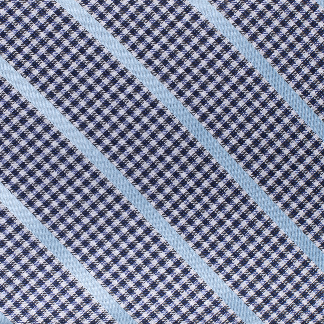 Men's Tie 5979 with checkered and striped microfiber weave by SELINI NEW YORK HCO Ties