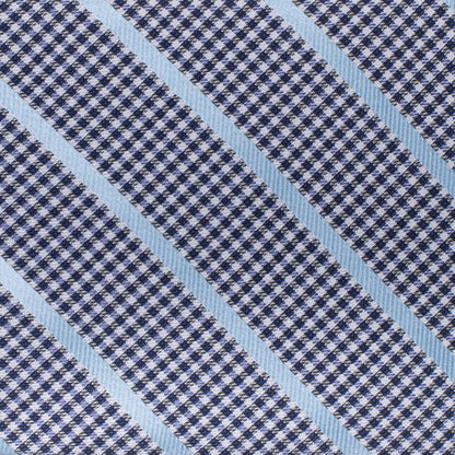 Men's Tie 5979 with checkered and striped microfiber weave by SELINI NEW YORK HCO Ties