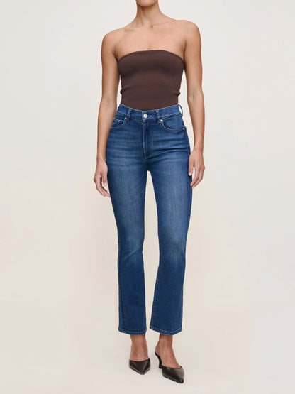 Bridget Boot - Raindrop mid indigo high-rise cropped boot cut jeans by DL1961 Women's Pants HCO